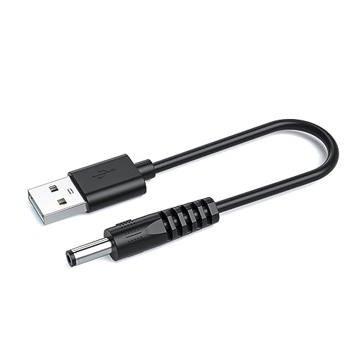 Yjcnelcr USB auf USB-A auf DC 5 V 3,5 mm 5,5 mm Stromkabel für LED-Lichtstreifen, Taschenlampe, Ladekabel, 50 cm von Yjcnelcr