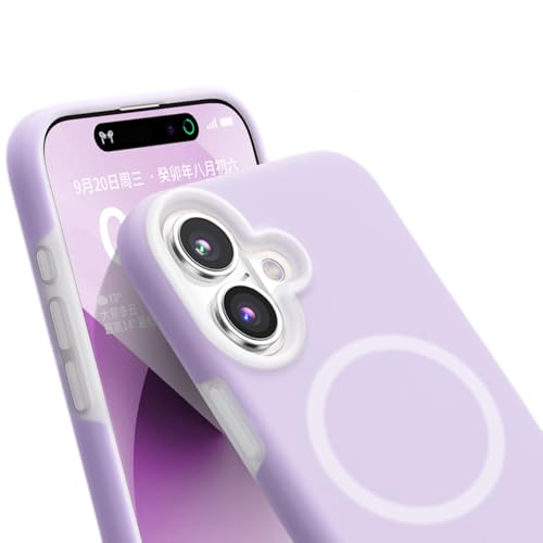 Ykerey Hülle für iPhone 15 Handyhülle Silikon Anti-Scratch Cover mit Microfiber Kratzfeste Dünn Full Body Protection Stoßfest Rundumschutz Schutzhülle für iPhone 15, Violett von Ykerey