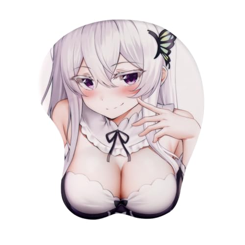 3D Anime Handballenauflage Unterstützung Mouse Pad Mat Gaming Mousepad, Nette weiche Sexy Karikatur Schönheit Große Brust Titten Silikon Mousepads mit Handgelenkstütze 3 von YlobdolY