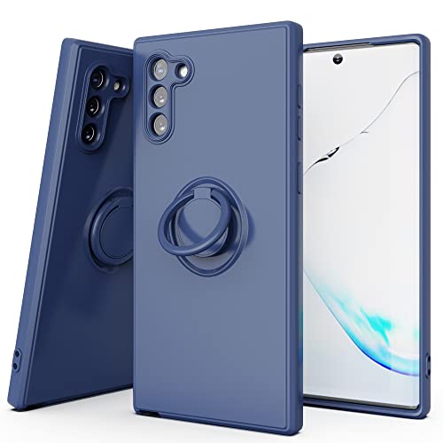 YmhxcY Hülle für Samsung Galaxy Note 10,360 Grad Metal Ring Halter Ständer Schutzhülle [für Handyhalterung Auto Magnet], Note 10 D Blau von YmhxcY