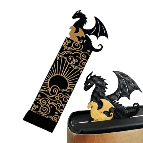 Book Marker Dragon – Cool Bookmarks Men with Sun and Clouds, Stationery Supplies | Book Accessories for Book Lovers, Friends Families, Book Marker Dragon von Ynnhik