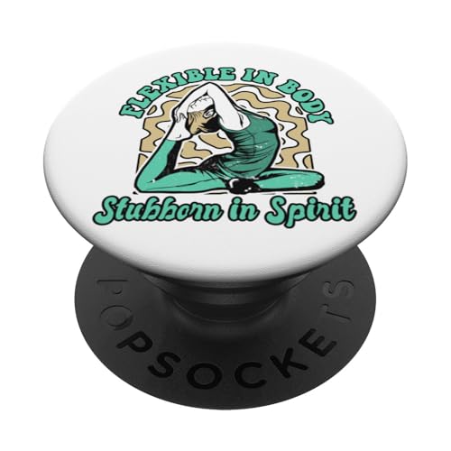 Flexible In Body Stubborn In Spirit Kundalini Ashtanga Yoga PopSockets Klebender PopGrip von Yoga Damen Zubehör Set Geschenke für Anfänger Yogi