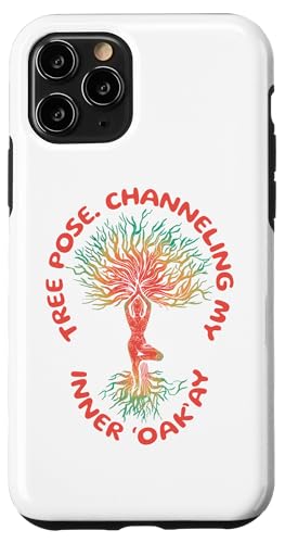 Hülle für iPhone 11 Pro Tree Pose Inner Oak'Ay Kundalini Ashtanga Hatha Asanas Yoga von Yoga Damen Zubehör Set Geschenke für Anfänger Yogi