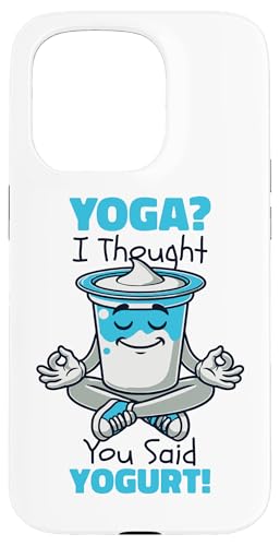 Hülle für iPhone 15 Pro Thought You Said Yogurt Ashtanga Hatha Asanas Kundalini Yoga von Yoga Damen Zubehör Set Geschenke für Anfänger Yogi