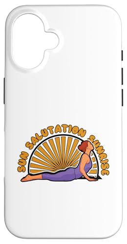 Hülle für iPhone 16 Sun Salutation Sunrise Ashtanga Hatha Asanas Kundalini Yoga von Yoga Damen Zubehör Set Geschenke für Anfänger Yogi