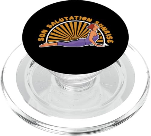 Sun Salutation Sunrise Ashtanga Hatha Asanas Kundalini Yoga PopSockets PopGrip für MagSafe von Yoga Damen Zubehör Set Geschenke für Anfänger Yogi