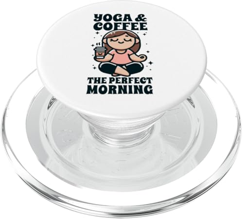 Yoga And Coffee Ashtanga Hatha Asanas Kundalini Yoga PopSockets PopGrip für MagSafe von Yoga Damen Zubehör Set Geschenke für Anfänger Yogi