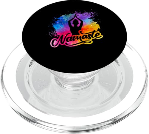 Namaste Yoga Meditation Zen Mantra Spiritualität Geschenk PopSockets PopGrip für MagSafe von Yoga Liebhaber Spirituelle Meditation Designs Dame