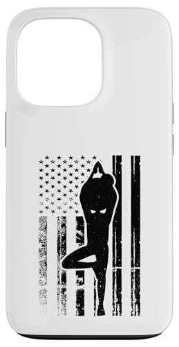 Hülle für iPhone 13 Pro Amerika-Flagge mit Yoga-Pose von Yoga Meditation Yoga Lover