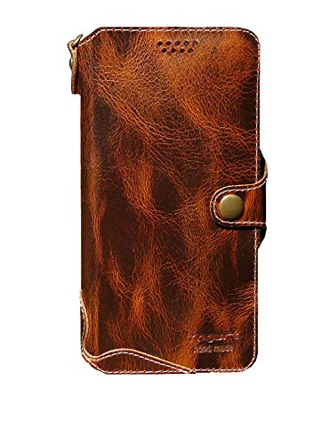 Yogurt Handyhülle für Samsung Galaxy S25, Hülle Echtleder Case Ledertasche Lederhülle für Samsung S25, Dunkel Braun von Yogurt