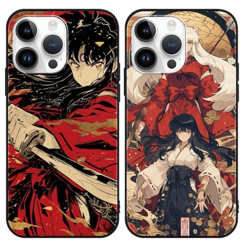 2 Stück Handyhülle für Samsung Galaxy S20 Hülle 6.2 Zoll, Anime Inuyasha Higurashi mit Motiv Designs Manga Case Schutz Schutzhülle Stoßfest TPU Weich Ultra Dünn Karikatur Cartoon Cover -Schwarz von Yomyejisoo