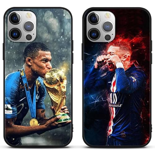 [2 Stück] Schutzhülle für Samsung Galaxy A51 5G Hülle 6,5",Handyhülle Sport Fußball Legend Player Muster Design TPU Silikon Stoßfest Kratzfest Junge Jungen Bumper Cover Case für Samsung A51,M5 von Yomyejisoo