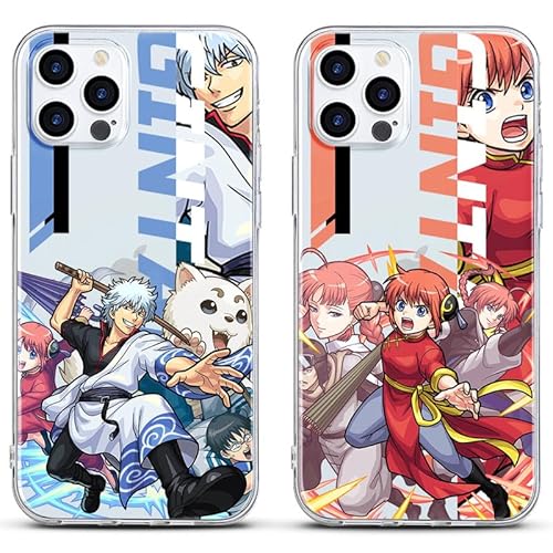 Yomyejisoo [2 Stück] Gintama Anime Handyhülle für Xiaomi Redmi Note 13 Pro 5G/Poco X6 5G 6.67" Coole Anime-Muster Ultra Dünn Weich Silikon Stoßfest Kratzfest Case Schutzhülle,G2 von Yomyejisoo