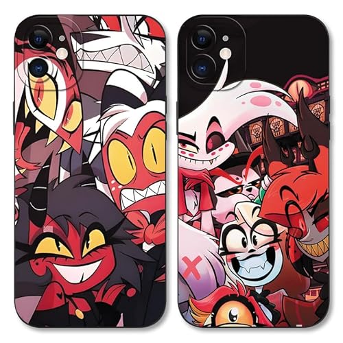 Yomyejisoo [2 Stück] Hazbin Hotel Handyhülle für Xiaomi Redmi Note 11S/11 4G 6,43" Coole Anime-Muster Ultra Dünn Weich Silikon Stoßfest Kratzfest Case Schutzhülle für Redmi Note 11,cool 04 von Yomyejisoo