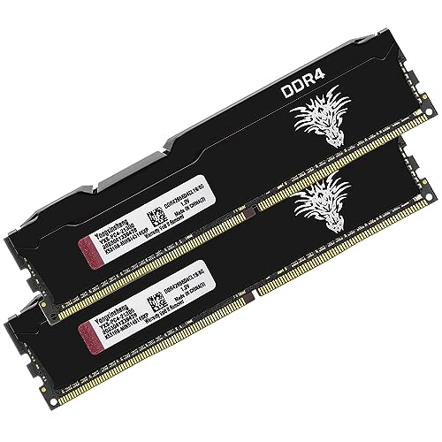 DDR4 2666MHz 16GB Kit (8GBx2) Desktop RAM PC4-21300 UDIMM Non-ECC Unbuffered 1.2V 288-Pin CL19 PC Computer Memory Upgrade Module Arbeitsspeicher Kit (Schwarz) von Yongxinsheng