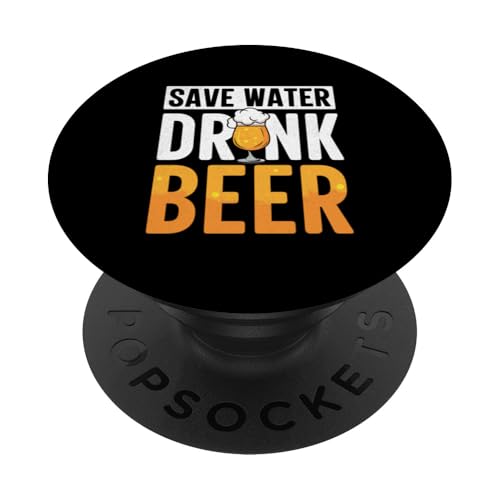 Sparen Sie Wasser, trinken Sie Bier PopSockets Klebender PopGrip von Yonkboyz-Bekleidung