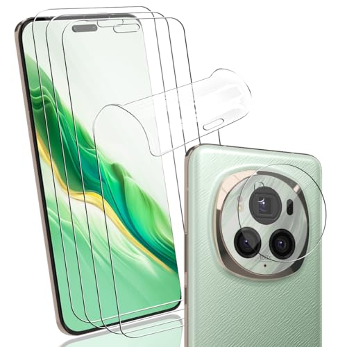 Yonntmmi Schutzfolie für Honor Magic 6 Pro 4+1 Stück, flexibler TPU-Folie mit Kameraschutz Panzer Schutz Glas, Blasenfreie Weich/Anti-Kratzer/HD TPU für Panzerglas für Honor Magic 6 Pro von Yonntmmi