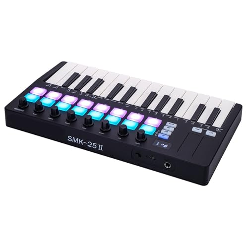 Professionelles Tastenbett 8 Knöpfe Musikproduktion LED Display 25-Tasten USB Tastatur Controller Mit 16 Hintergrundbeleuchteten Drum Pads von Yooghuge