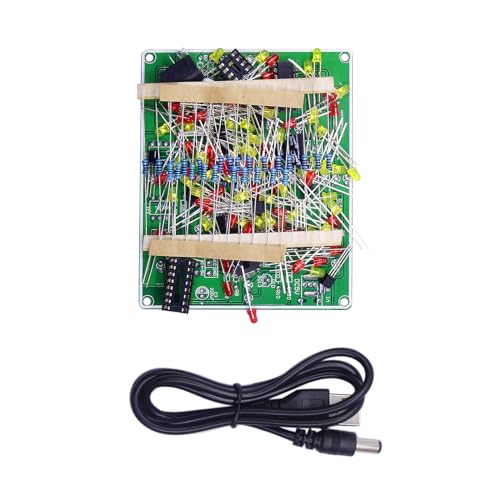 Yooghuge NE555 + CD4017 Übungs Lernkits LED Blinklichtmodul Elektronisches Suite Lichtmodul Kit Hobbybedarf von Yooghuge