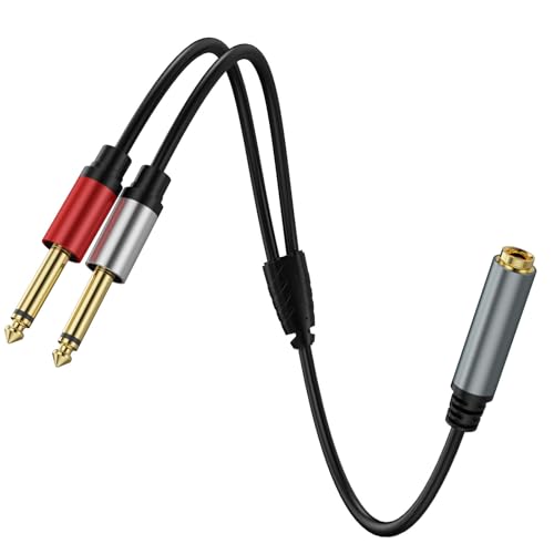 Yooghuge Professionelle 6 35 Mm Buchse Auf 2 X Stecker Musik Splitter Haltbarkeit Vergoldete Anschlüsse Musikkabel 30 Cm/100 Cm/200 cm von Yooghuge