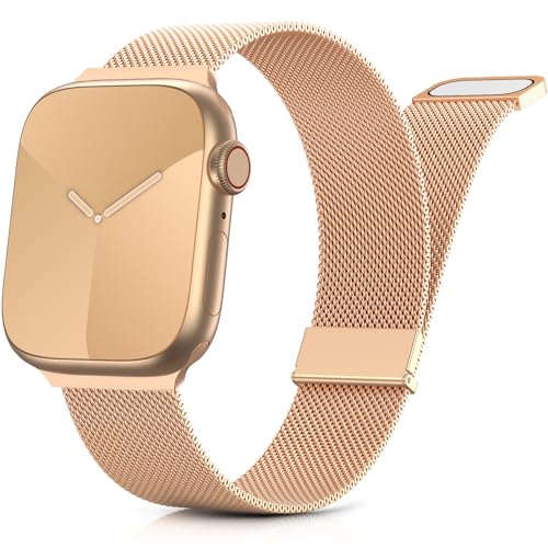 Yoohoo Armbänder Kompatibel mit Apple Watch Armband 40mm 41mm 42mm 49mm 45mm 44mm 38mm für Damen/Herren Prämie Edelstahl Metall Ersatz Armband für Apple Watch Ultra Ultra2 SE Series 9 8 7 6 5 4 3 2 1 von Yoohoo