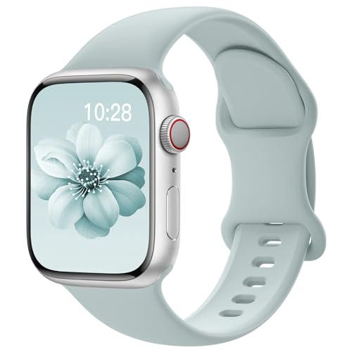 Yoohoo Kompatibel mit Apple Watch Armband 41mm 40mm 42mm 46mm 45mm 44mm 38mm 49mm,Weiches Silikon Sport Ersatz Armbänder Kompatibel mit iWatch SE Series 10 9 8 7 6 5 4 3 2 1 Ultra Herren Damen von Yoohoo