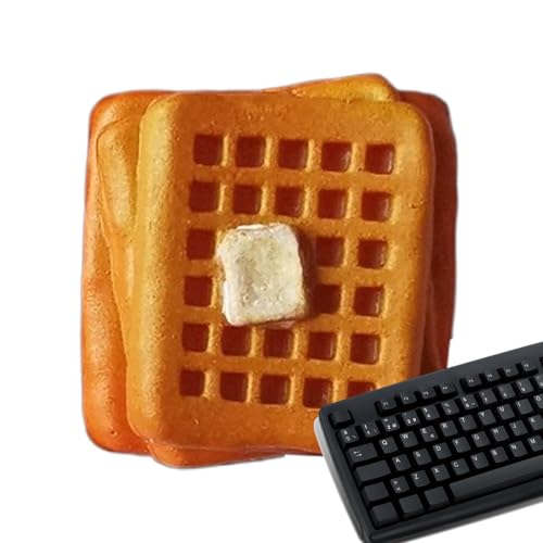 Yorajuy Hamburger Waffel-Tastenkappen, Lebensmittel-Tastenkappen, Tastatur-Tastenkappen, Harz-Tastenkappen für mechanische Tastatur, niedliches Computerzubehör für Männer, Frauen von Yorajuy