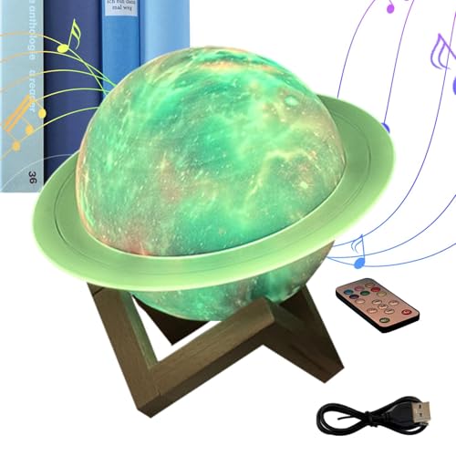 Yorajuy kabelloser Lautsprecher | Kabelloser Outdoor-Lautsprecher mit RGB-Licht und Ständer, Planetenförmiger Lautsprecher, 2-in-1 kabelloser Lautsprecher mit Fernbedienung für Outdoor, Party, von Yorajuy