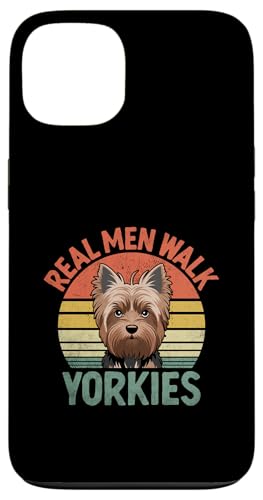 Hülle für iPhone 13 Retro Real Men Walk Yorkshire Terrier Yorkie Dog von Yorkie Dog Yorkshire Terrier Lover Gifts