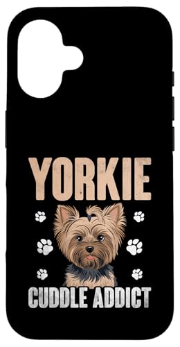 Hülle für iPhone 16 Yorkie Cuddle Addict Yorkshire Terrier Yorkies Hund von Yorkie Dog Yorkshire Terrier Lover Gifts