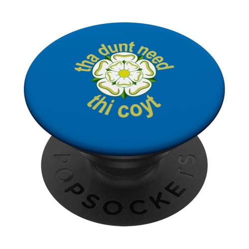 Tha Dunt Need Thi Coyt gelb-grüner Text PopSockets Klebender PopGrip von Yorkshire Tyke Fun Gifts And Witty Tees by taiche