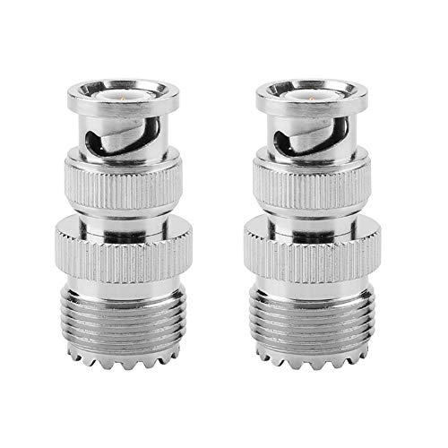 2 X Koaxialkabelstecker, HF Koaxial Adapter, RF-Koaxial-Adapterkabel BNC Stecker auf UHF SO239 PL-259 Buchse Jack RF Koaxial Adapter, HF-Koaxial-Adapterkabelstecker von Yosoo Health Gear