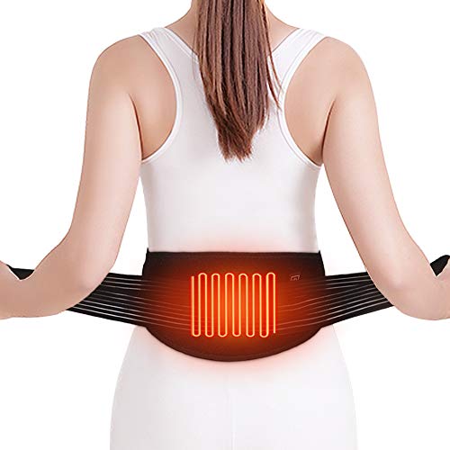 Elektrischer Wärmegürtel Rücken USB, Heizgürtel Elektrisch Rückenwärmer Heizkissen Gürtel für Taillenschmerzen und Schmerzlinderung, tragbarer heizgürtel usb für warmer Bauch, passt Damen und Herren von Yosoo Health Gear