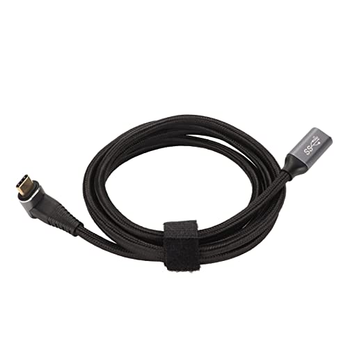 USB-C-Verlängerungskabel, Rechtwinkliger USB-C-3.1-Stecker auf USB-Buchse, Nylongeflecht, PD100W, USB-C-Verlängerungskabel, Schnellladung, USB-C-3.1-Ladekabel für USB-C-Hub, von Yosoo Health Gear