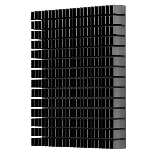 Aluminium-Kühlkörper, Kühlkörper, Effiziente Kühlung für CPU-Verstärker-PCB, Eloxierter, Langlebiger Kühler, Kühlkörper (Black) von Yosoo