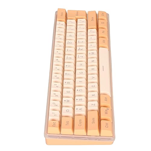 Yosoo 60% Kabelgebundene Gaming-Tastatur, RGB-Tastatur mit 6 Hintergrundbeleuchtungseffekten, Kompakte 61-Tasten-Tastatur für 11 10 8 7 Vista, USB-Kabel, Plug-and-Play (Orange Gelb) von Yosoo