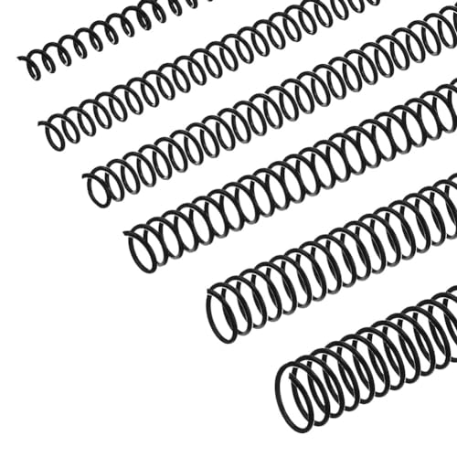 Youdefa 120 Stück Spiralbindungsspulen, Kunststoff-Bindespiralen, Ringe, Spiralbindungsdrahtkämme in Verschiedenen Größen, 4:1-Teilung, Langlebig, Einfache Installation, Einfach zu Verwenden von Youdefa