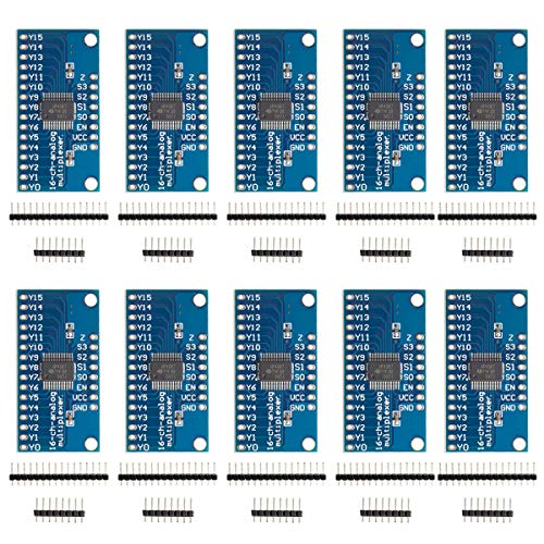 YOUMILE 10er Pack CD74HC4067 16-Kanal-Analog-Digital-Multiplexer-Breakout-Board-Modul für Arduino 2V-6V-Mikrocontroller 16 Geräte-RX-Leitungen von Youmile