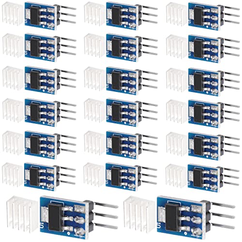 Youmile 20 Stück 3,3 V DC-DC Step-Down Power Module 4,75 V-12 V bis 3,3 V Spannungsregler Down-Netzteil Buck-Modul 800 mA Hoher Wirkungsgrad Linear Niedriger Stromverbrauch mit Kühlkörper von Youmile