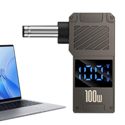 Youngwier 100W PD Ladegeräte -Anschlussspitze, weiblicher Typ C zum männlichen DC Barrel Jack Plug Converter,Weiblicher Typ C zu männlichem DC -Ladeanschluss - PD 100W Digitalanzeige USB C zu Laptop von Youngwier