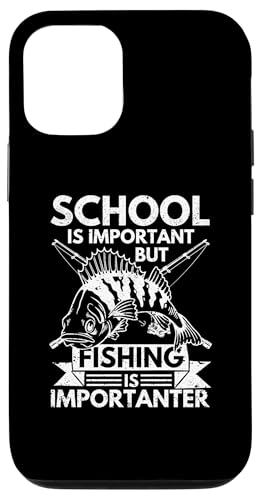 Hülle für iPhone 13 Pro Schule ist wichtig, aber Angeln ist wichtig Jugendkinder von Youth Fishing Gifts