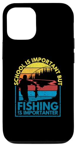 Hülle für iPhone 15 Die Vintage-Schule ist wichtig, aber Angeln ist ein wichtiges Geschenk von Youth Fishing Gifts