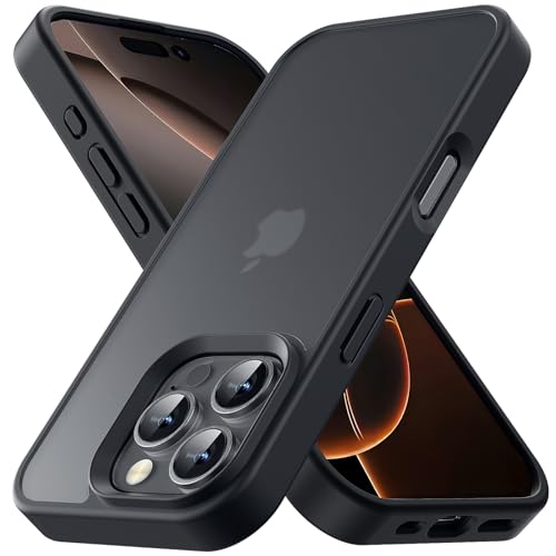 Yriklso Schutzhülle für iPhone 16 Pro Max, stoßfest für iPhone 16 Pro Max, Fallschutz in Militärqualität, schützende harte Rückseite, schlanke, durchscheinende Hülle für iPhone 16 Pro Max 17,5 cm, von Yriklso