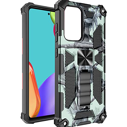 Ysnzaq Hülle für Samsung Galaxy A71 5G, [Military Grade Schutz] Handyhülle Bumper Case 360 Grad Ring Halter Camouflage Kratzfest Schutzhülle Cover für Samsung Galaxy A71 5G YH Mint Green. von Ysnzaq