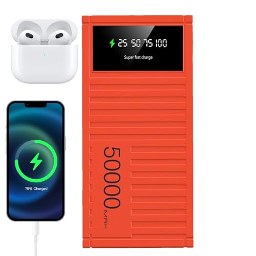 Tragbares Ladegerät, 66 W, Schnellladegerät, 50.000 mAh Powers, Bank für Telefon, multifunktionale Akkubank, LED-Display, Power-Bank, schnelles Aufladen, Akkupack, tragbare Stromquelle von Ysvnlmjy