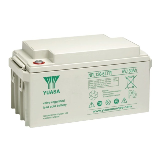 YUASA NPL130-6IFR Blei Akku mit M6 Schraubanschluss 6V, 130000mAh von Yuasa