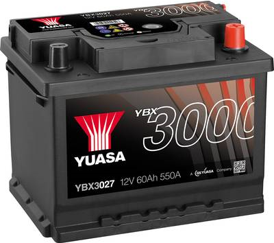 Yuasa Autobatterie SMF YBX3027 12 V 60 Ah T1 Zellanlegung 0 (YBX3027) von Yuasa