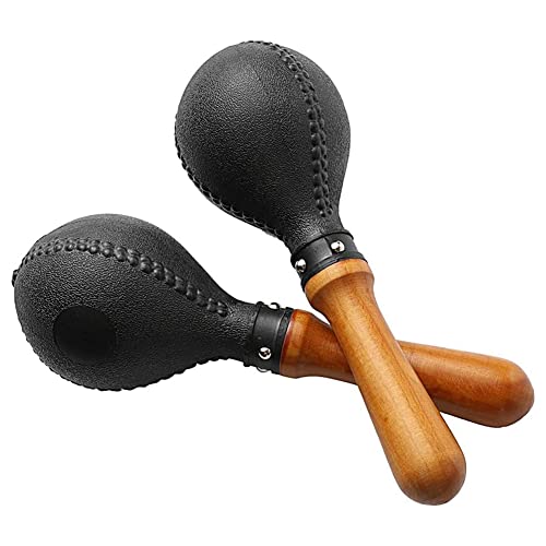 Yuattory Percussion Maracas Paar Shaker Rasseln Sandhammer Schlaginstrument Sandhammer Sandhammer mit ABS-Kunststoffschalen und Holzgriffen von Yuattory