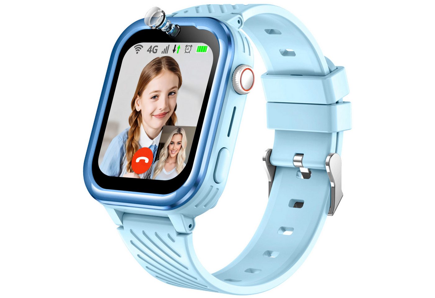 Yuede Kinder Smartwatch, GPS Tracker Kinder,  Smartwatch (Kinder Smartwatch mit GPS und 4G Telefon, SOS, WiFi, HD Videoanruf, Kamera, Schulmodus, cm/1,83 Zoll) IPS-Farb-HD-Touchscreen, IPX7 Wasserdichte Kinderuhr, Kinder Watch für Mädchen Jungen 3-16 Jahre Geschenk. von Yuede