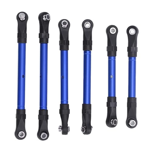 6 stücke RC Auto Lenkung Spurstange Aluminium Legierung Ersatzteil Lange Kurze RC Spurstangen Set für Slash ferngesteuerte Auto (Blau) von Yuezhongoo